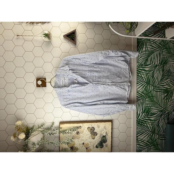 Frank & Eileen SILVIO Blue Stripe with Anchors, Italian Cotton - Size - Large - Picture 2 of 7